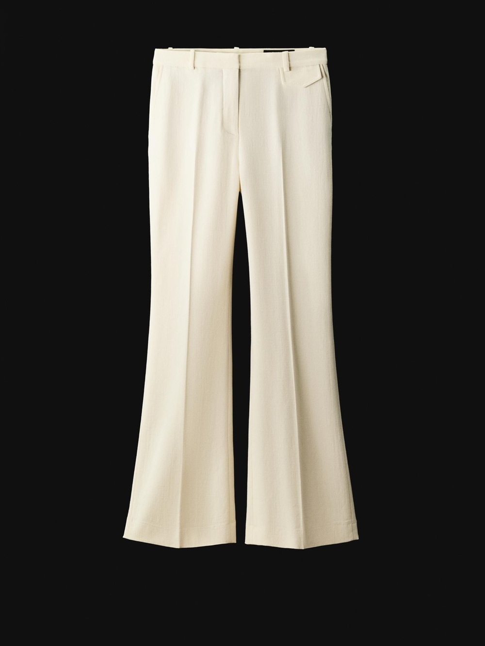 New with tag ZW collection Low-rise Ecru color Flared Tailored Pants medium